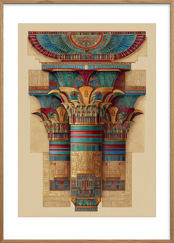 Ekko af sandets sang - Oak Frame, With White Border