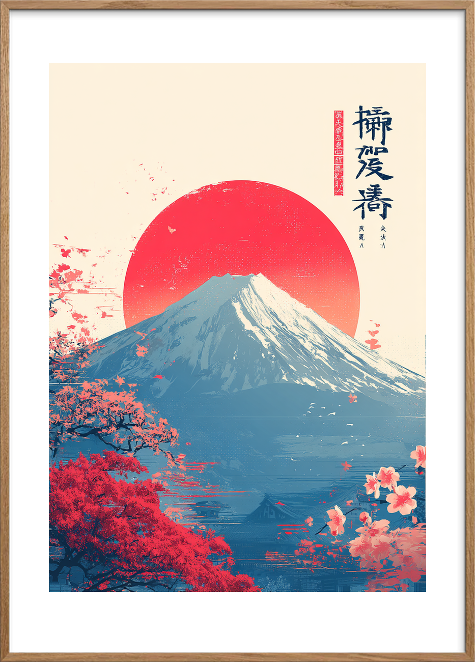 Morgensolens varme hvisken - Oak Frame, With White Border