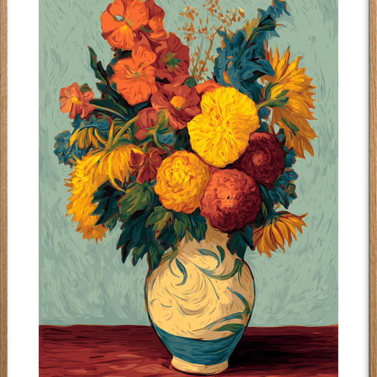 Hviskende farver, varm duft - Oak Frame, With White Border