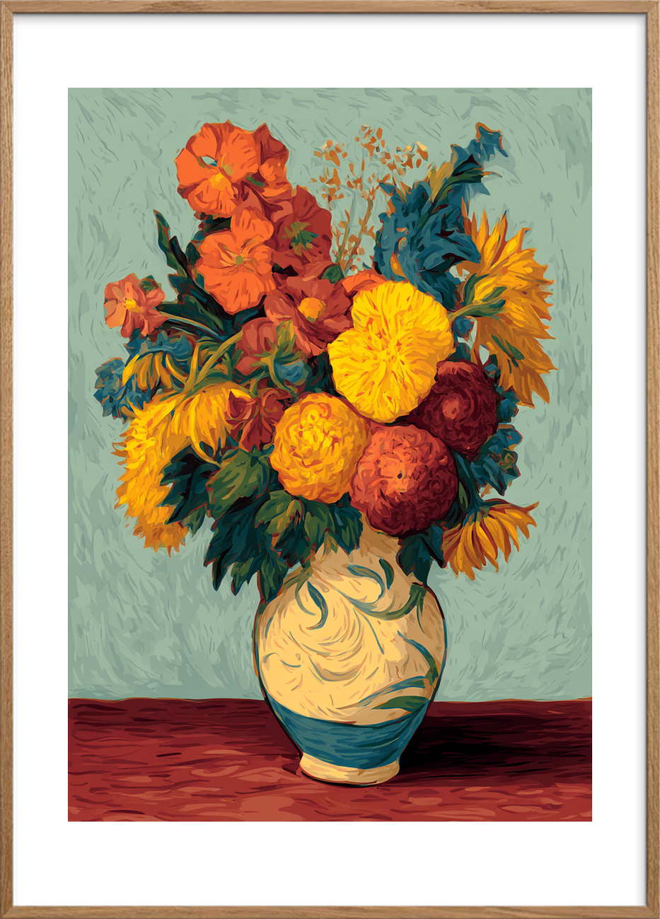 Hviskende farver, varm duft - Oak Frame, With White Border