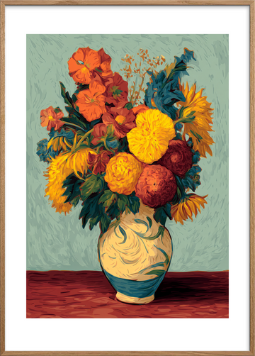 Hviskende farver, varm duft - Oak Frame, With White Border