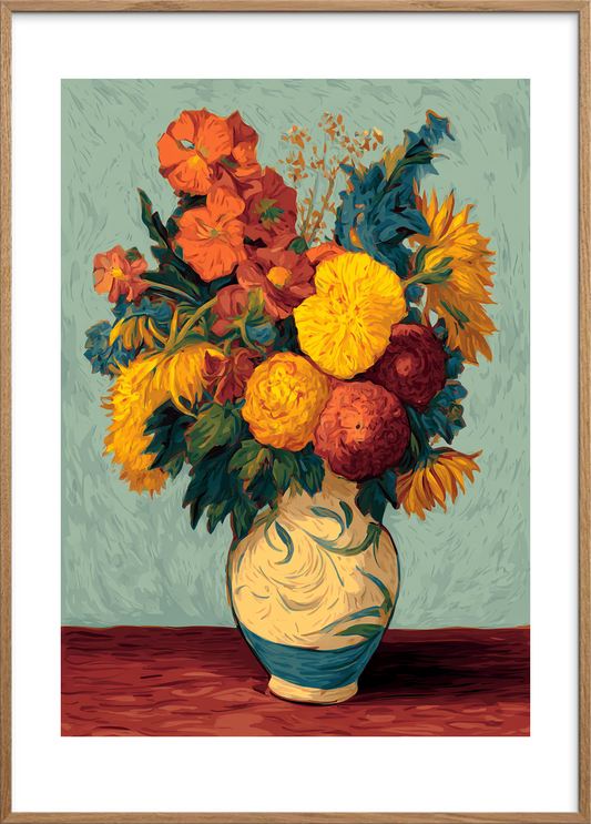 Hviskende farver, varm duft - Oak Frame, With White Border