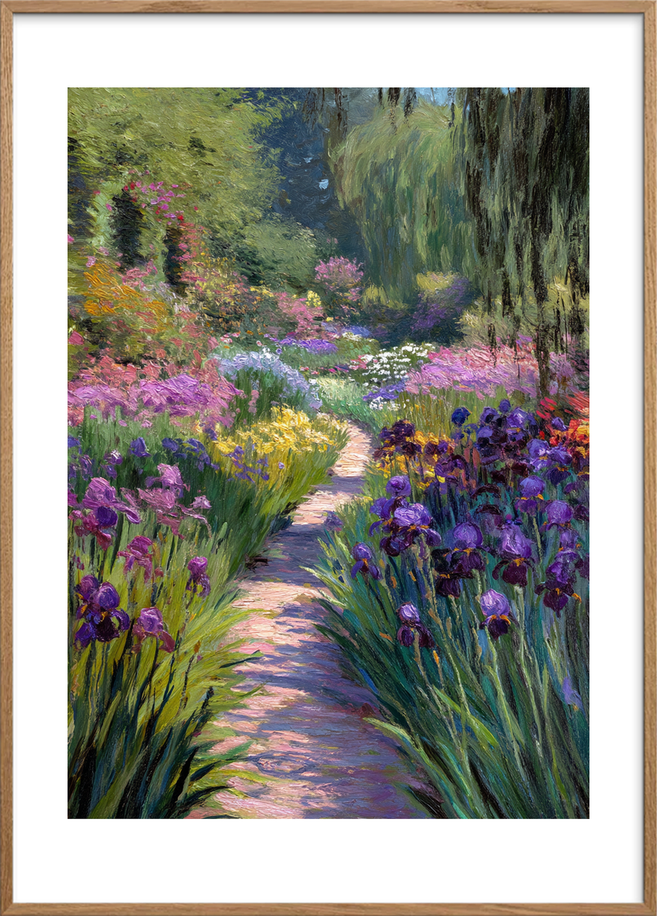 Stiens sagte sang - Oak Frame, With White Border