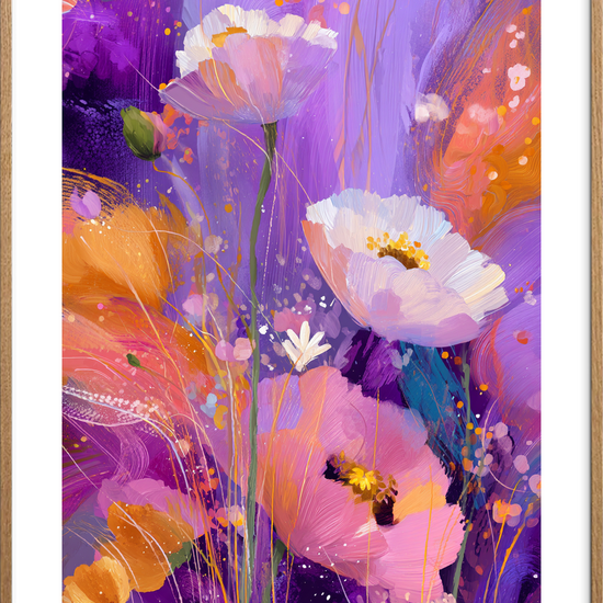 Takt af tusind farver - Oak Frame, With White Border