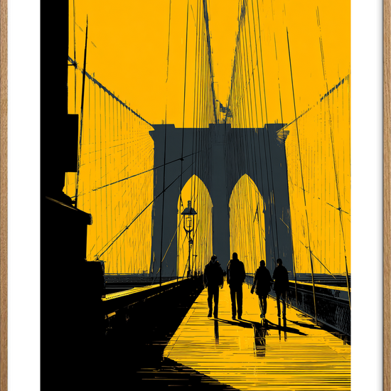 Broens rungende tavshed - Oak Frame, With White Border