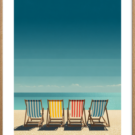 Sommerbrisens sus - Oak Frame, With White Border