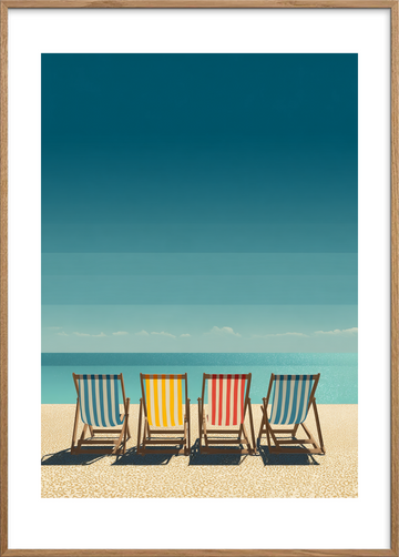 Sommerbrisens sus - Oak Frame, With White Border