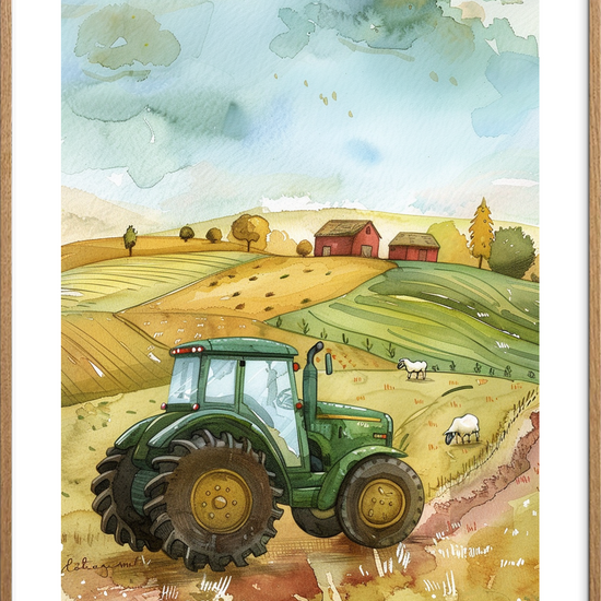 Vindens sagte hvisken - Oak Frame, With White Border