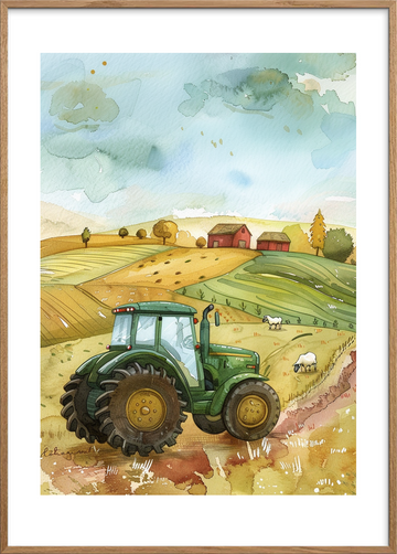 Vindens sagte hvisken - Oak Frame, With White Border