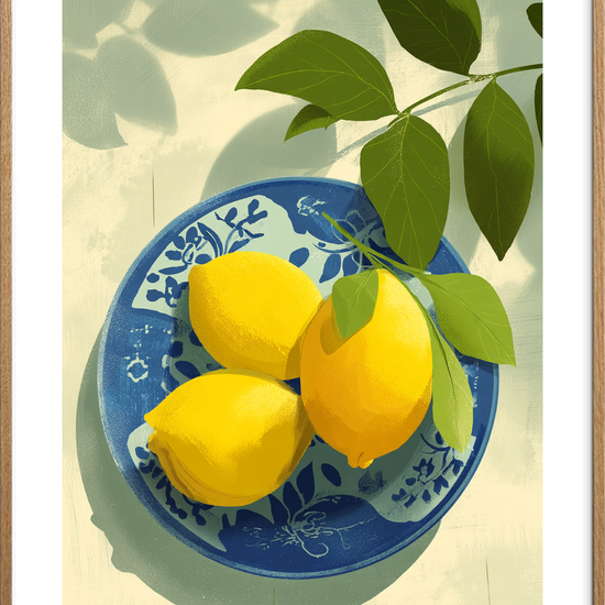 Solens syrlige melodi - Oak Frame, With White Border