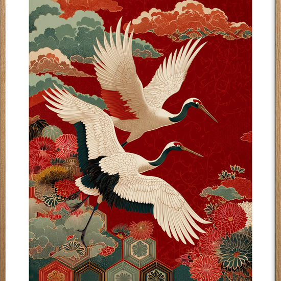 Tranernes stille klang - Oak Frame, With White Border