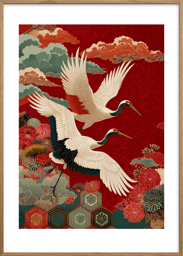 Tranernes stille klang - Oak Frame, With White Border