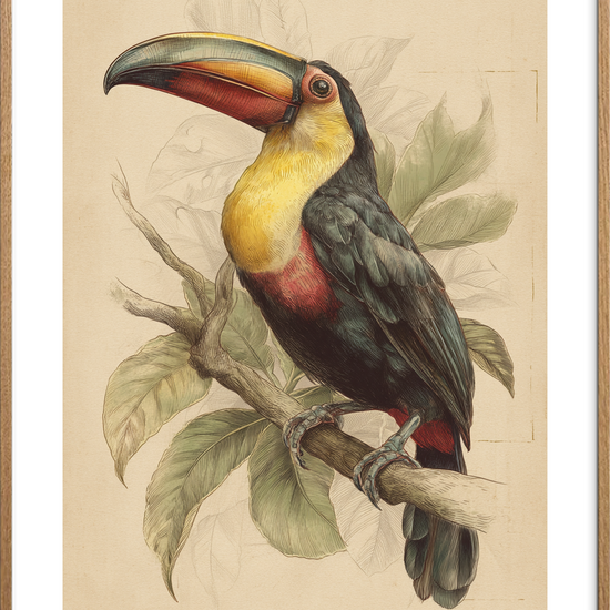 Smag af tropisk regn - Oak Frame, With White Border