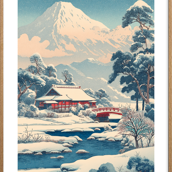 Stilhedens hvide hvisken - Oak Frame, With White Border