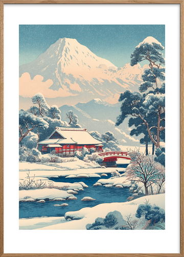 Stilhedens hvide hvisken - Oak Frame, With White Border