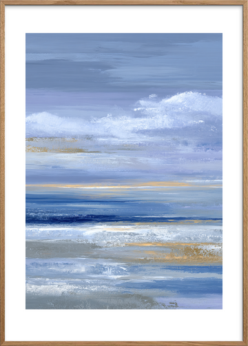 Havets hvisken mod huden - Oak Frame, With White Border