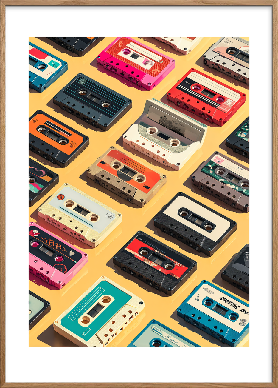 Smagen af magnetisk nostalgi - Oak Frame, With White Border