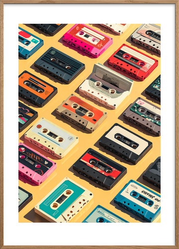 Smagen af magnetisk nostalgi - Oak Frame, With White Border