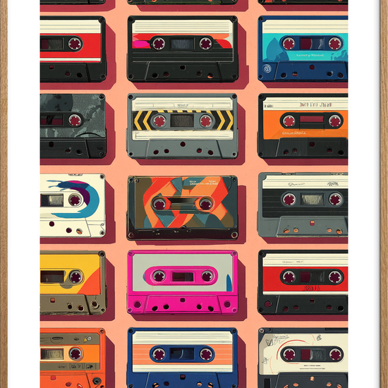 Smag af analog nostalgi - Oak Frame, With White Border