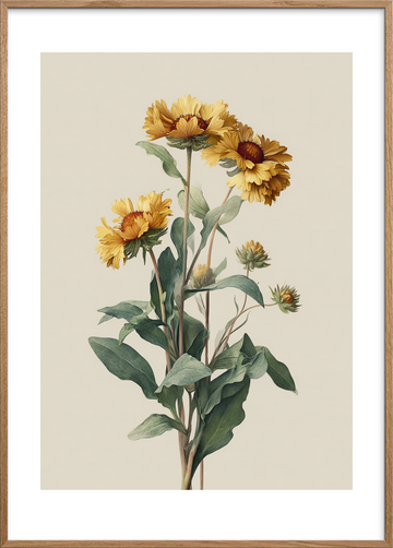 Duften af solskinsvarme - Oak Frame, With White Border