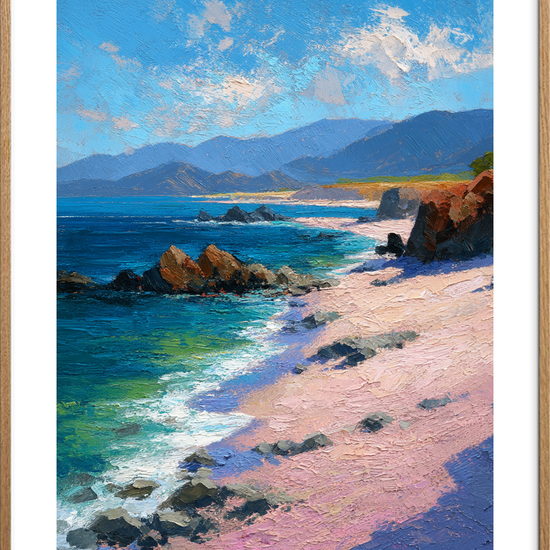 Lysets salte hvisken - Oak Frame, With White Border