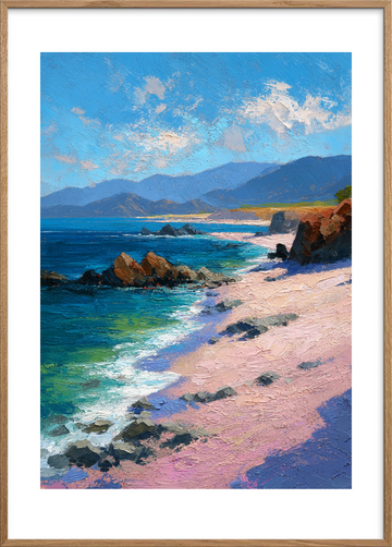 Lysets salte hvisken - Oak Frame, With White Border