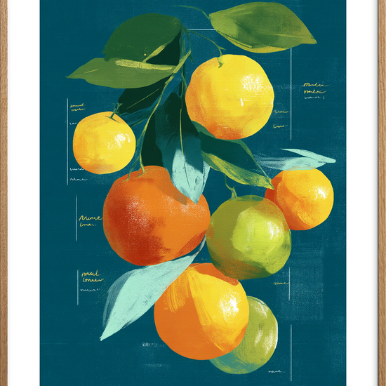 Syrlig hvisken mod tungen - Oak Frame, With White Border