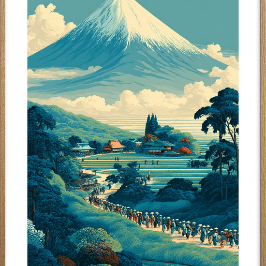 Fodtrin langs evighedens sti - Oak Frame, With White Border