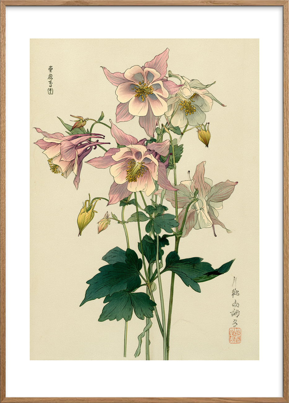 Silkeblød hvisken i luften - Oak Frame, With White Border