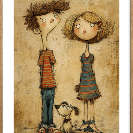 Smagen af gamle dage - Oak Frame, With White Border