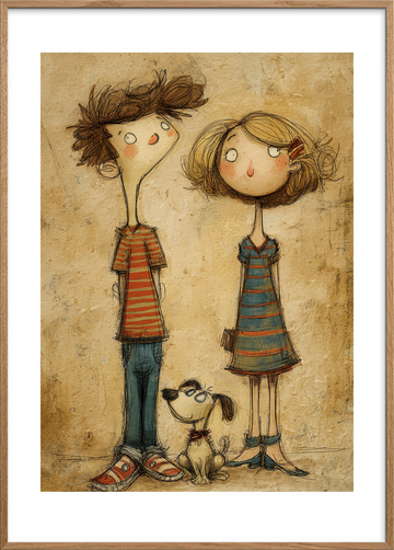 Smagen af gamle dage - Oak Frame, With White Border