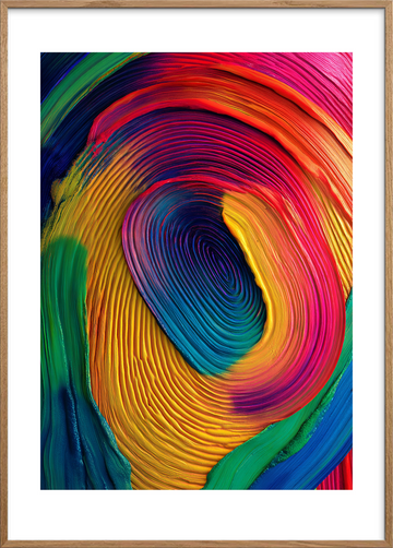 Tungen smager farvebrus - Oak Frame, With White Border