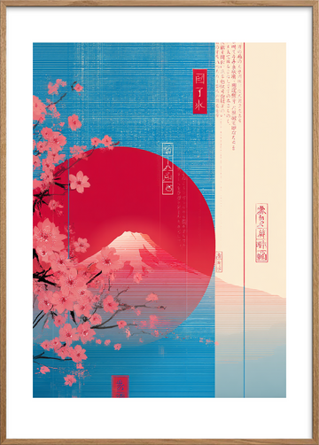 Smag af forårssol - Oak Frame, With White Border