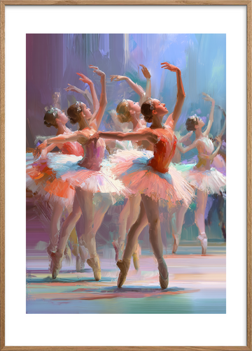 Pointeføddernes stille klang - Oak Frame, With White Border