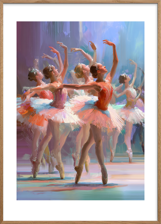 Pointeføddernes stille klang - Oak Frame, With White Border