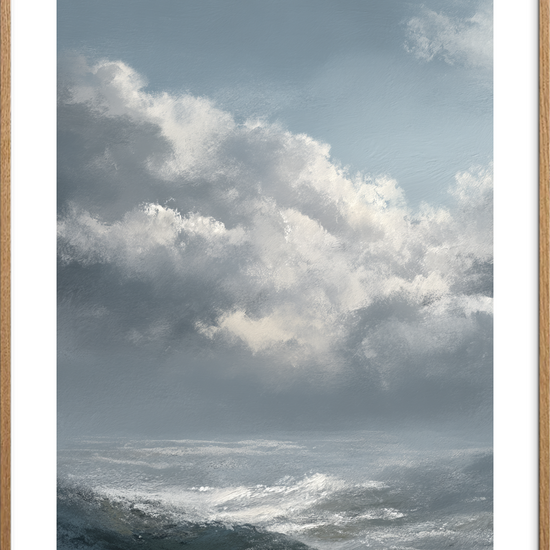 Saltets stille smag - Oak Frame, With White Border