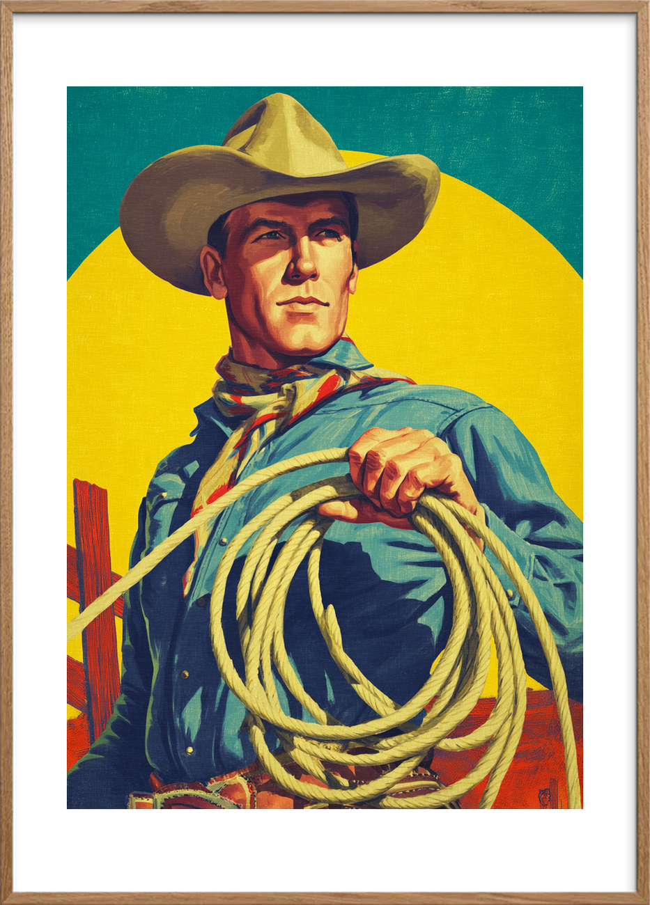 Tovets ru berøring - Oak Frame, With White Border