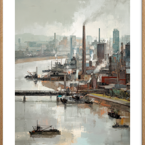 Stålens kolde kærtegn - Oak Frame, With White Border