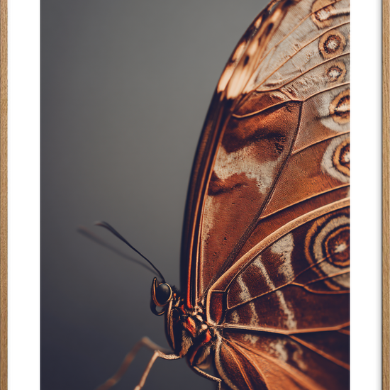 Hvisken fra fløjlsvingen - Oak Frame, With White Border