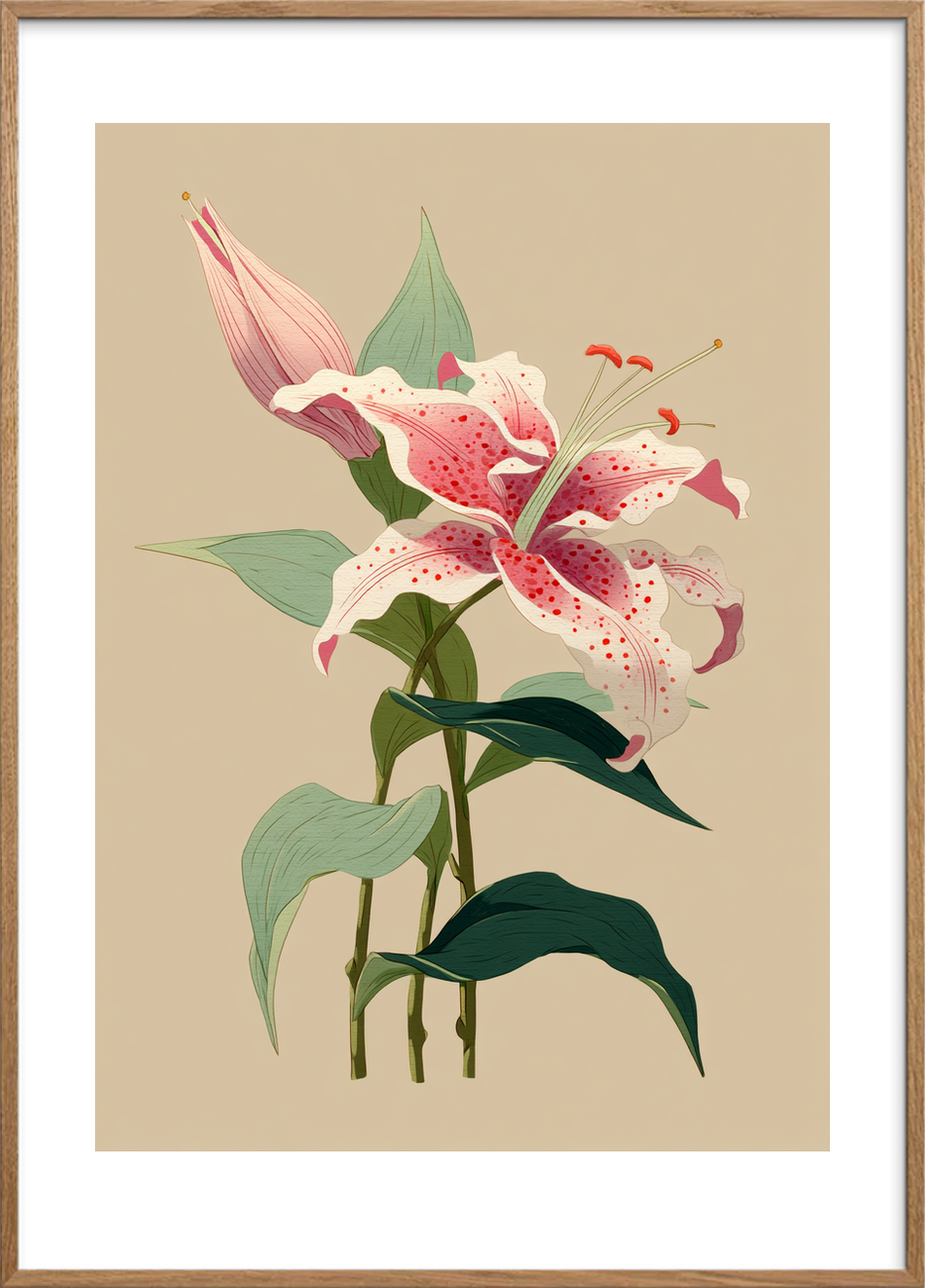 Duftens stille hvisken - Oak Frame, With White Border