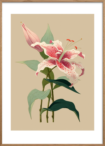 Duftens stille hvisken - Oak Frame, With White Border