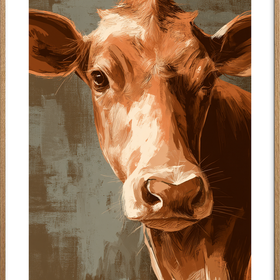 Mulens varme ånde - Oak Frame, With White Border