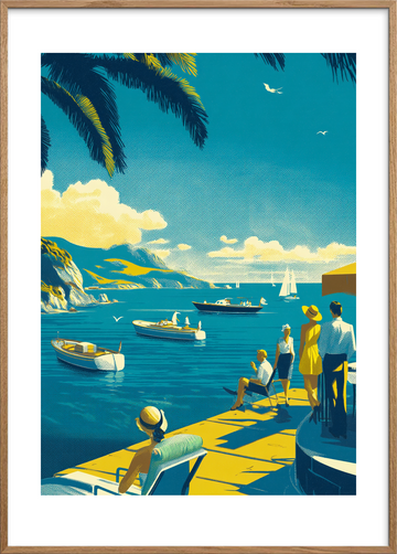 Salt på huden - Oak Frame, With White Border