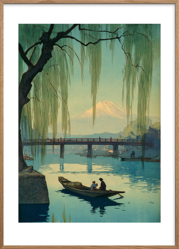 Vandets sagte hvisken - Oak Frame, With White Border