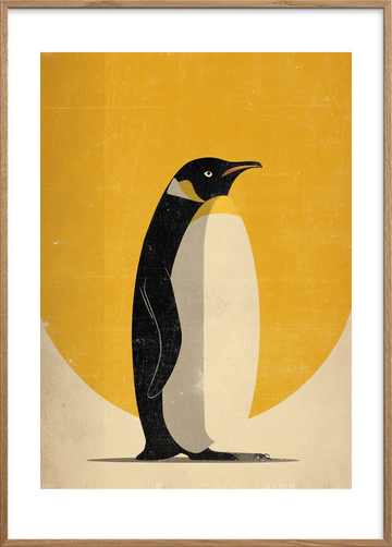 Solens kolde hvisken - Oak Frame, With White Border