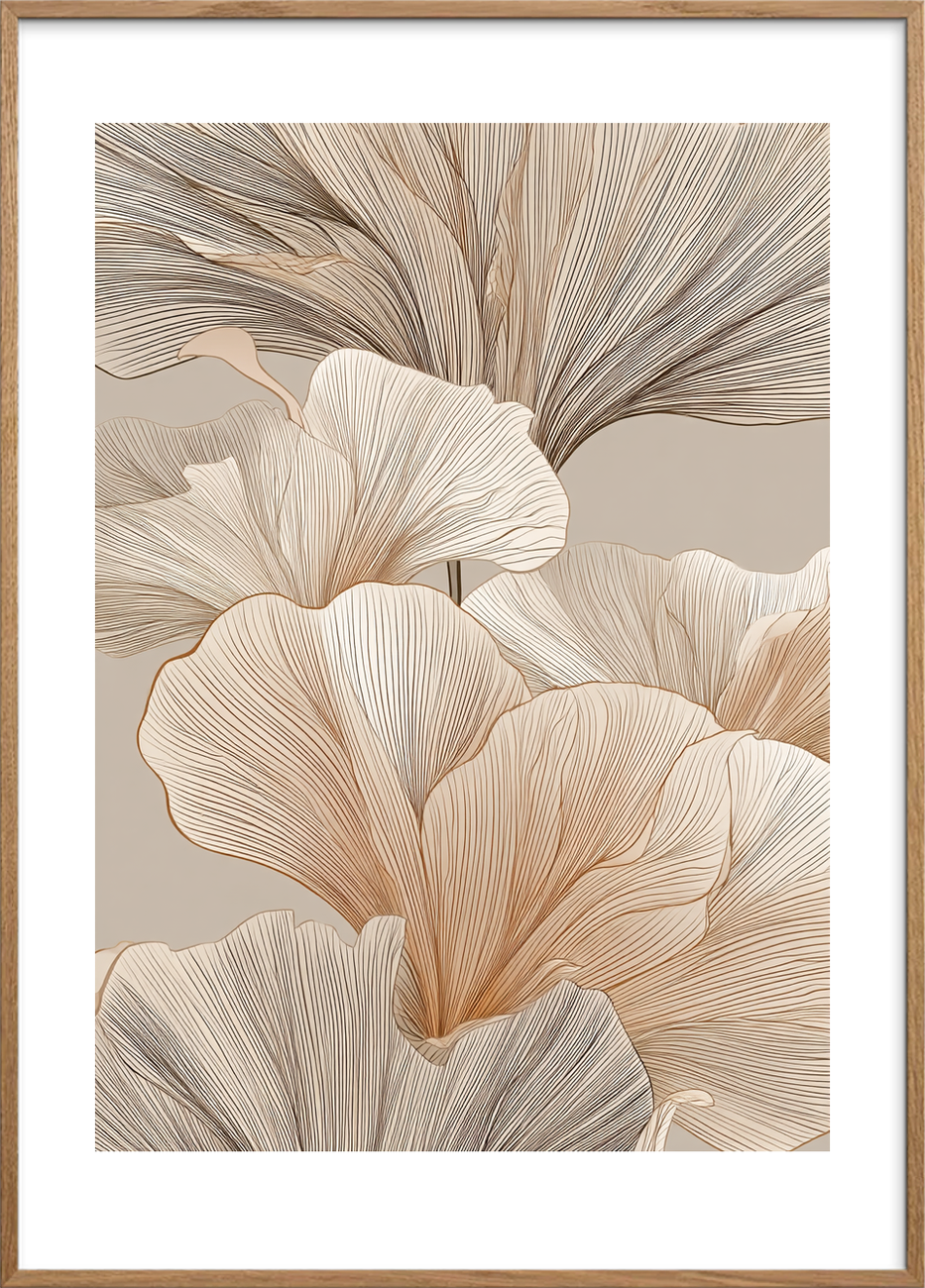 Silkens hvisken - Oak Frame, With White Border