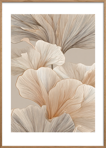 Silkens hvisken - Oak Frame, With White Border