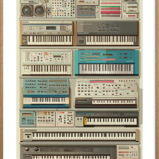 Lydens farve og tekstur - Oak Frame, With White Border