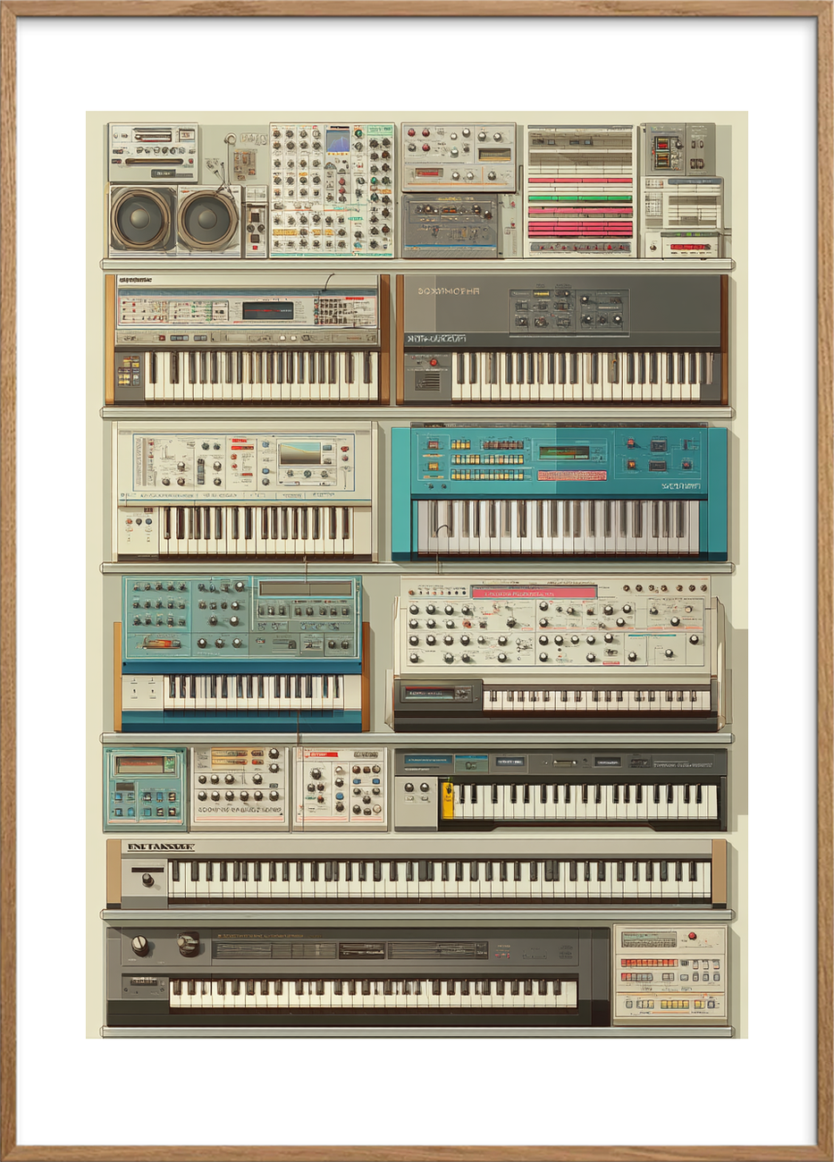 Lydens farve og tekstur - Oak Frame, With White Border