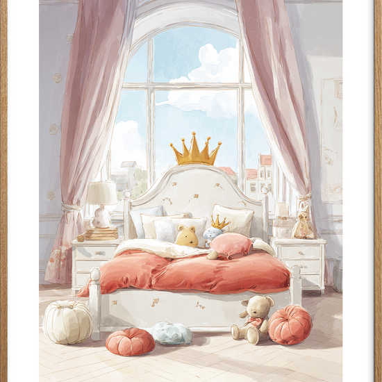 Kongelig hvisken af blødhed - Oak Frame, With White Border